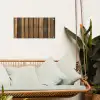 Hout - Planken - Natuurtinten tuinposter los doek klein -sfeer7