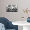 Bos - Hert - Zwart - Wit poster papier klein -sfeer3