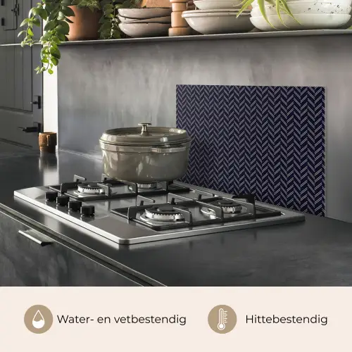 Plaid - Patroon - Visgraad - Blauw keuken achterwand spatscherm klein 900 -usp_NL