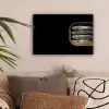 Sardines - Blik - Zwart - Vissen canvas 2cm klein -sfeer1