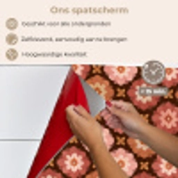 Geometrisch - Bloemen - Kleurrijk keuken achterwand spatscherm klein 900 -spatscherm_NL