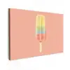 Waterijsje - Pasteltinten - Minimalistisch Tuinposter op houten frame 2 cm dik klein -3d