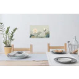 Lotus - Bloemen - Groen Muursticker klein -eettafel