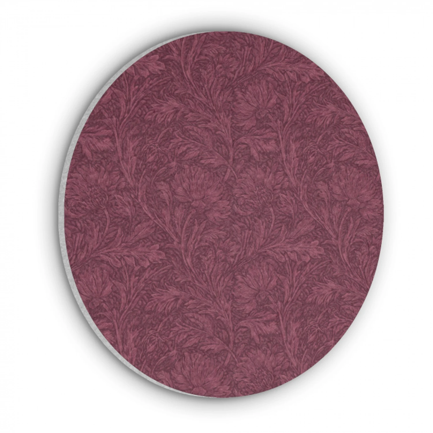 Bladeren - Patroon - Paars Akoestische PET Vilt - Rond klein 838 -3d