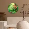 Aap - Jungle - Jongens - Meisjes - Bloemen - Kids Wandcirkel kunststof plaat 5mm dik klein -sfeer1