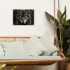 Dieren - Wolf - Portret - Zwart - Bruin tuinposter los doek klein -sfeer7