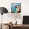 Kustdorp - Schilderij - Rotsen - Boten plexiglas 5mm klein -sfeer6
