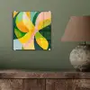 Abstract - Geel - Roze - Groen plexiglas 5mm klein -sfeer3