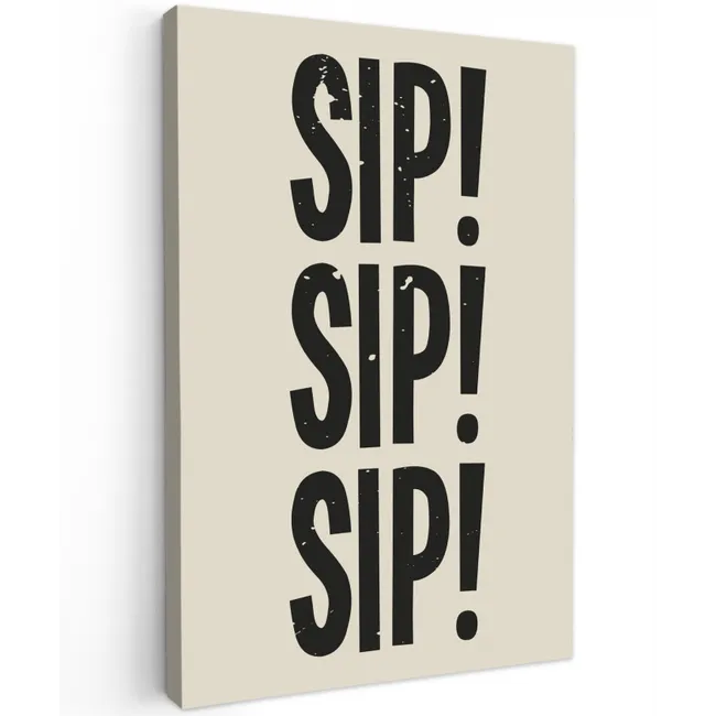 Japandi - Zwart - Decoratie - Vintage Tuinposter op houten frame 2 cm dik klein -3d