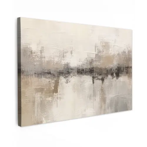 Moderne kunst - Abstract - Beige canvas 2cm klein -z3d