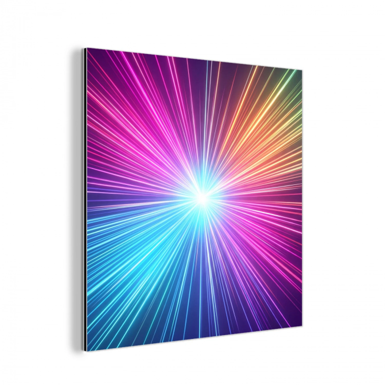 Abstract - Light - Burst - Modern - Colorful aluminium wit klein -3d