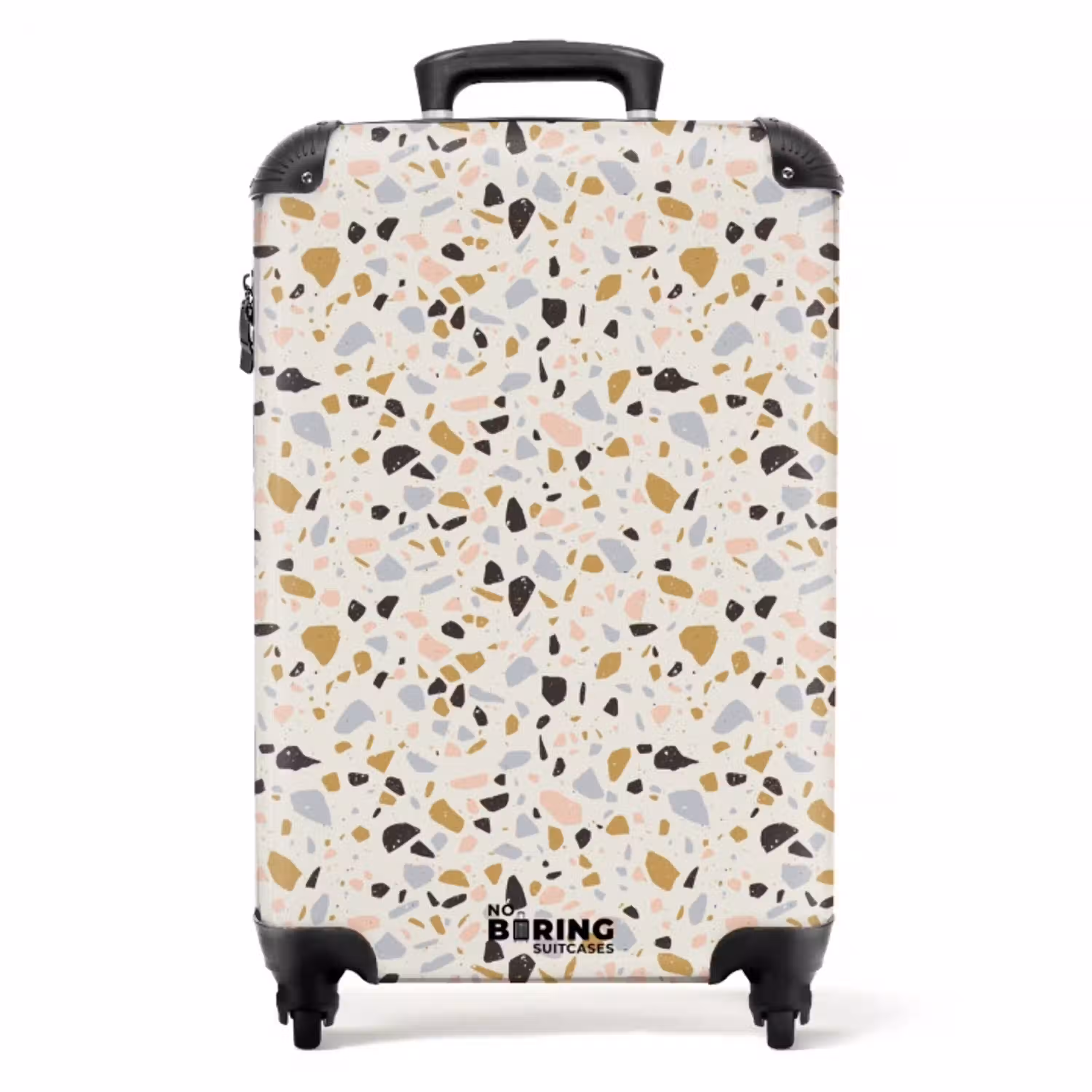 Terrazzo patroon veelkleurig NBS - Handbagage koffer - Volwassenen Unisex middel -productfoto_recht