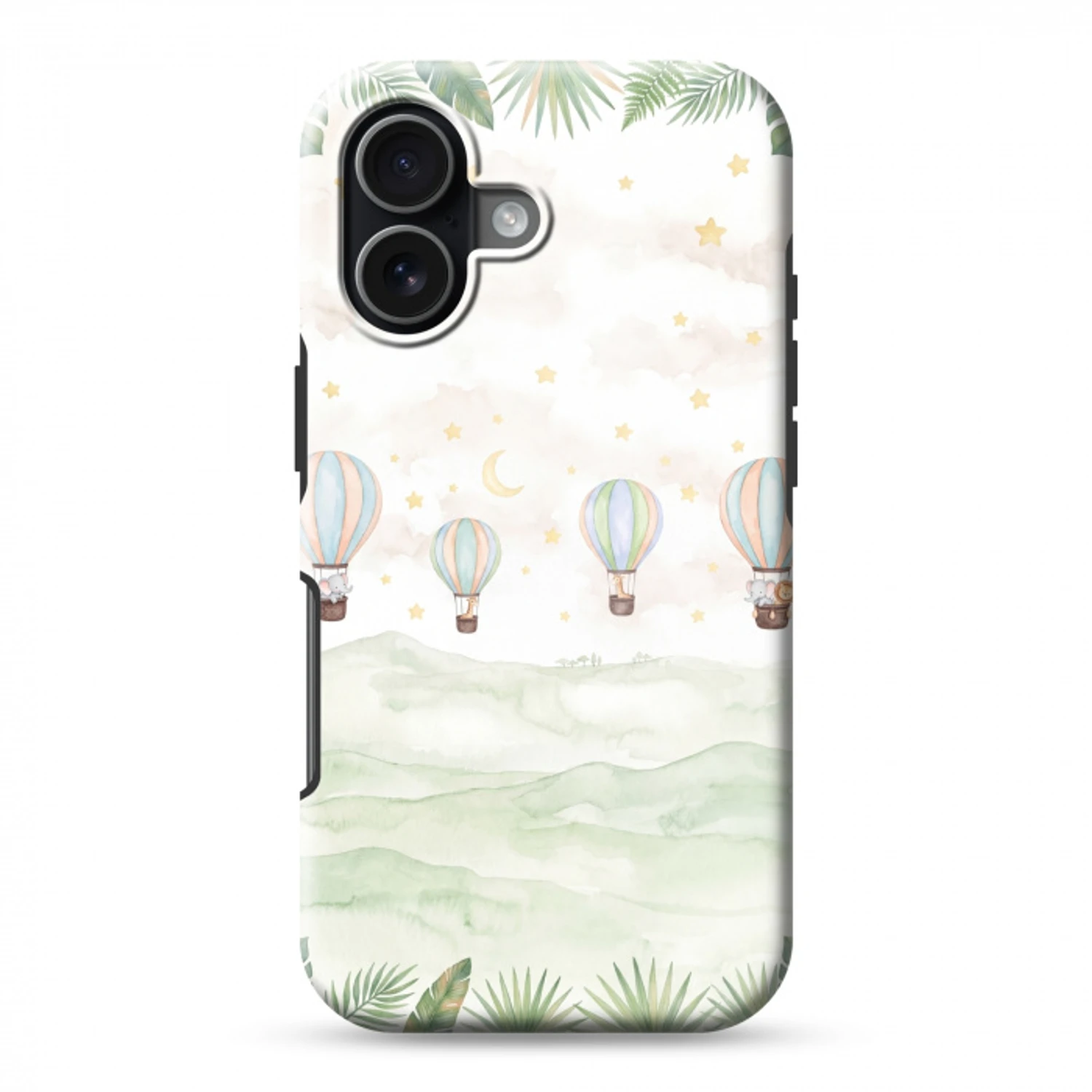 Aquarel - Luchtballonnen - Pastel Toughcase MagSafe Apple iPhone 17 klein -3d