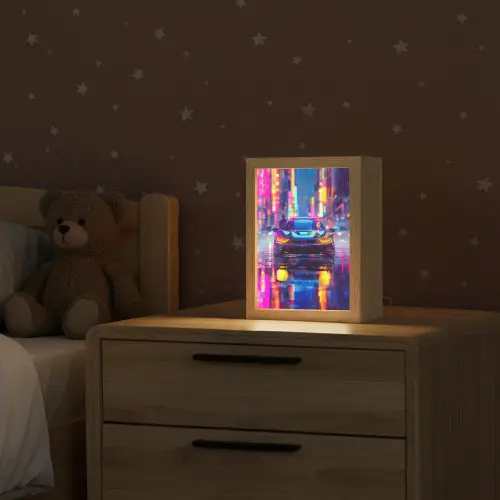 Auto - Politie - Stad - Jongens - Kleurrijk Light Box met kabel klein -sfeer1_kind