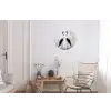 Kraanvogels - Gras - Hartvorm - Zwart Wandcirkel aluminium klein -woonkamer