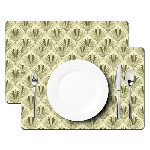 Klassiek - Waaier - Groen Placemat vinyl groot 368 -zzsfeer2_Kitchenyeah-website