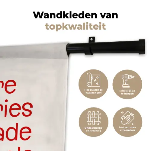 Quote - Sterren - Rood - Memories Wandkleed katoen klein -sfeer2