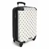 Crèmekleurige achtergrond met bruine hartjes NBS - Handbagage koffer - Kinderen Unisex middel -productfoto_3d