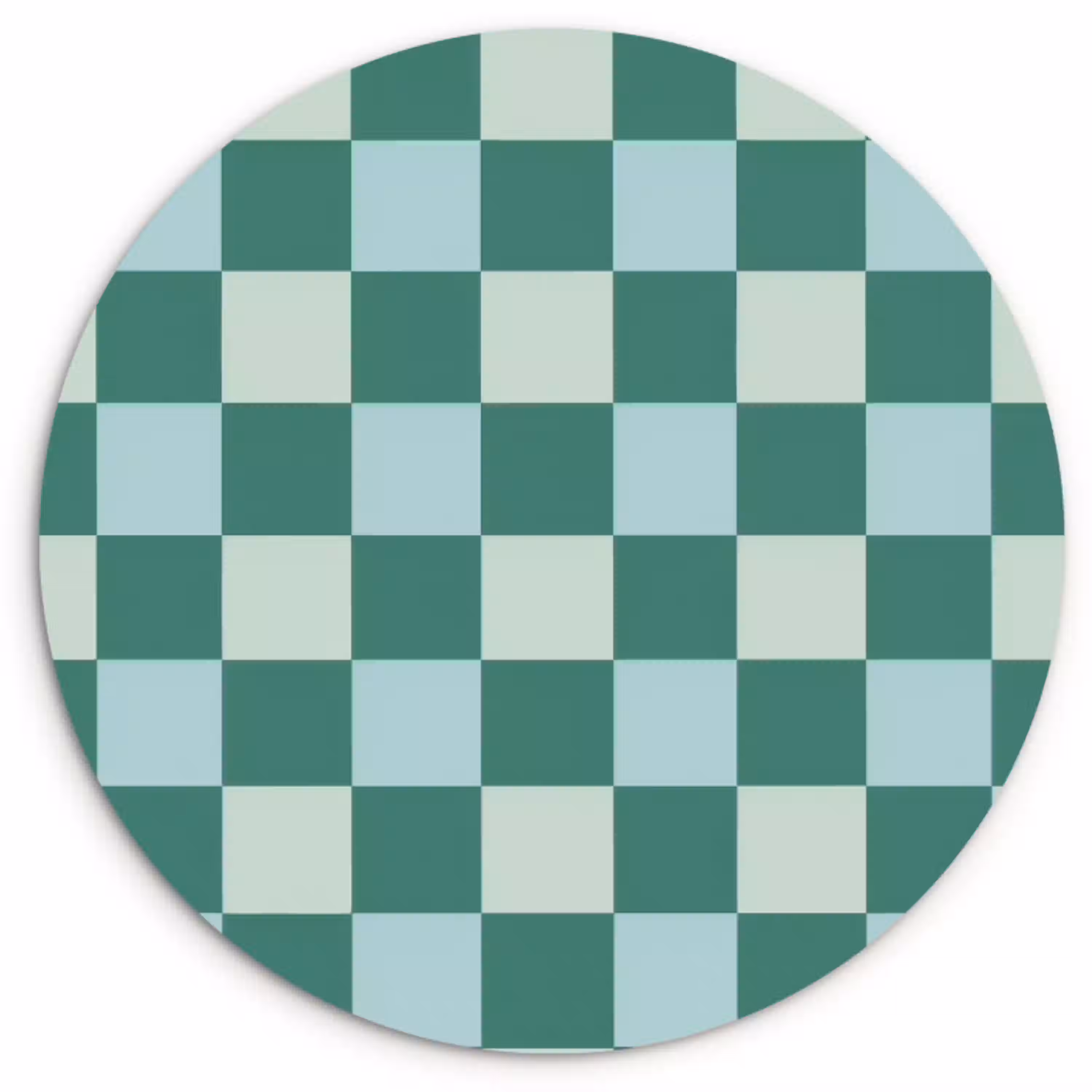 Schaak - Klassiek - Groen Wandcirkel kunststof plaat 5mm dik klein 188 -3d