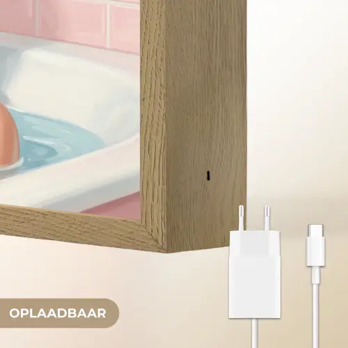 Badkamer - Eend - Blauw Light Box met batterij (Wandlamp) middel -USP_websiteoplaadbaarNL