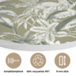 Botanisch - Bloemen - Groen Akoestische PET Vilt - Rond klein 838 -closeup_DE