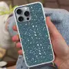 Terrazzo -  Patroon - Kleurrijk - Diep blauw Hoesje iPhone 16 Pro Max met koord klein 804 -sfeer3