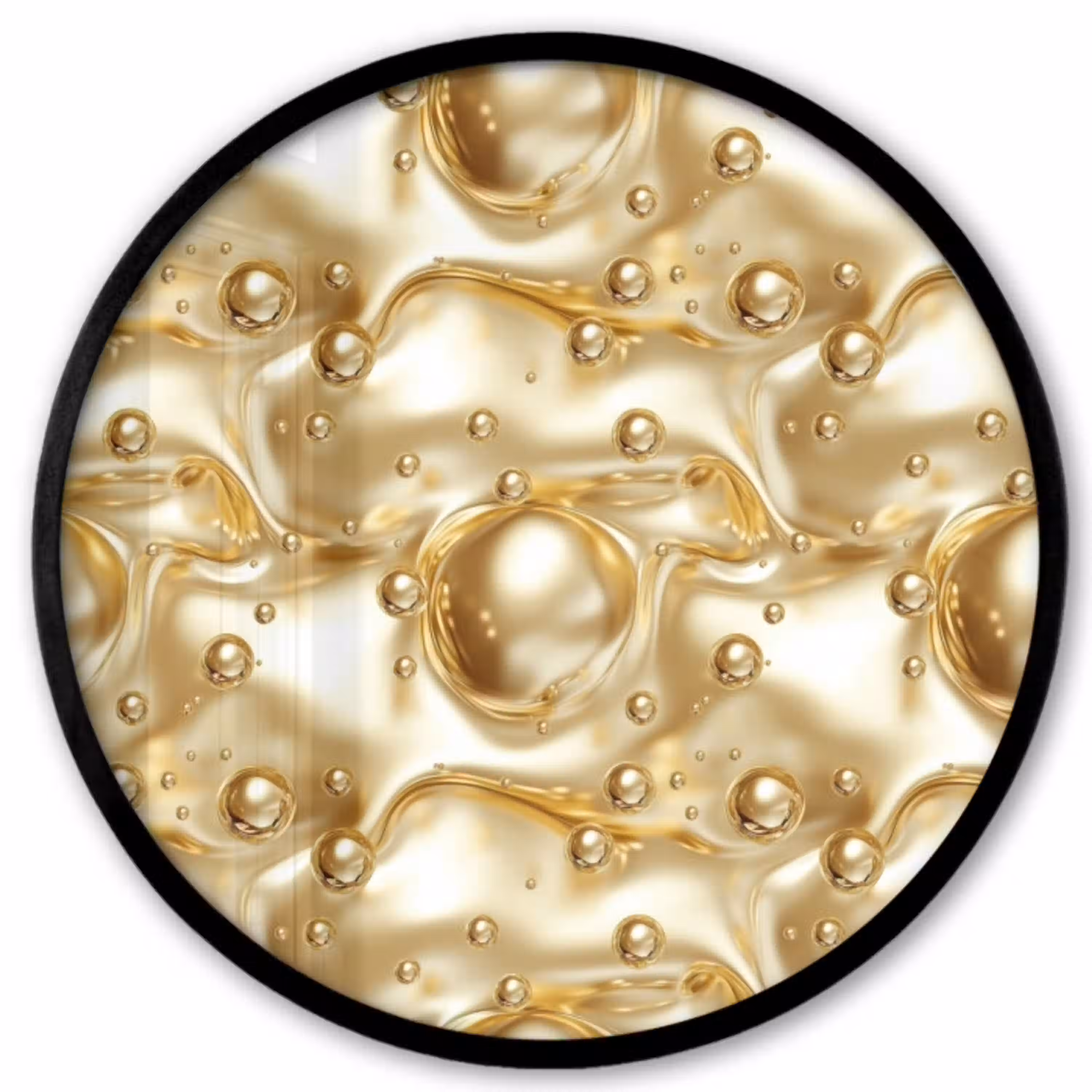 Vloeibaar - Druppels - Goud Fotolijst rond zonder passe partout klein 856 -3d