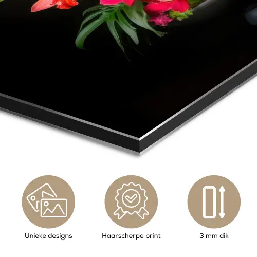 Boeket - Bloemen - Exotisch aluminium wit klein -closeup_NL