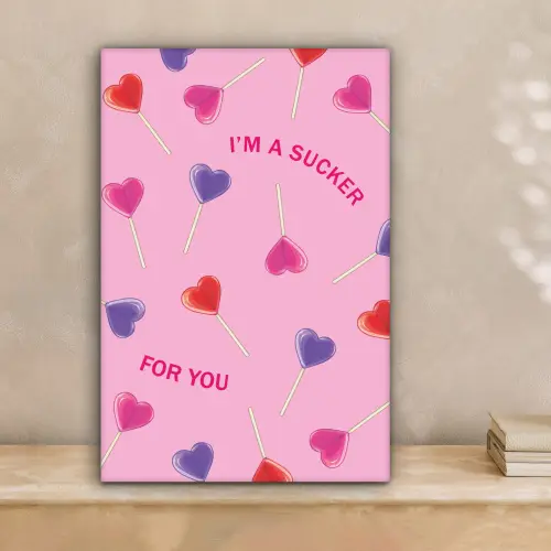Lolly - Valentijn - Illustratie - Snoep canvas 2cm klein -sfeer1