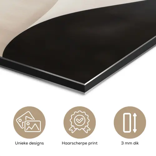Golven - Abstract - Beige aluminium wit klein -closeup_NL