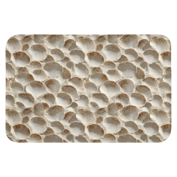Schelpen - Waaiervorm - Wit Badmat klein 997 -3d