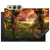 Wijngaard - Druiven - Zonsondergang Inductie beschemer met haakjes klein -3d