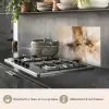 Modern - Bruin - Abstract - Beige keuken achterwand spatscherm klein -usp_FR