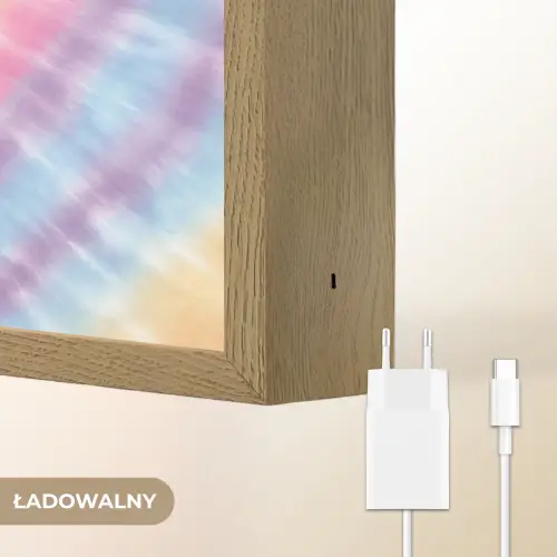 Hartvorm - Pastelkleuren - Tie Dye Light Box met batterij (Wandlamp kind) middel -USP_websiteoplaadbaarNL