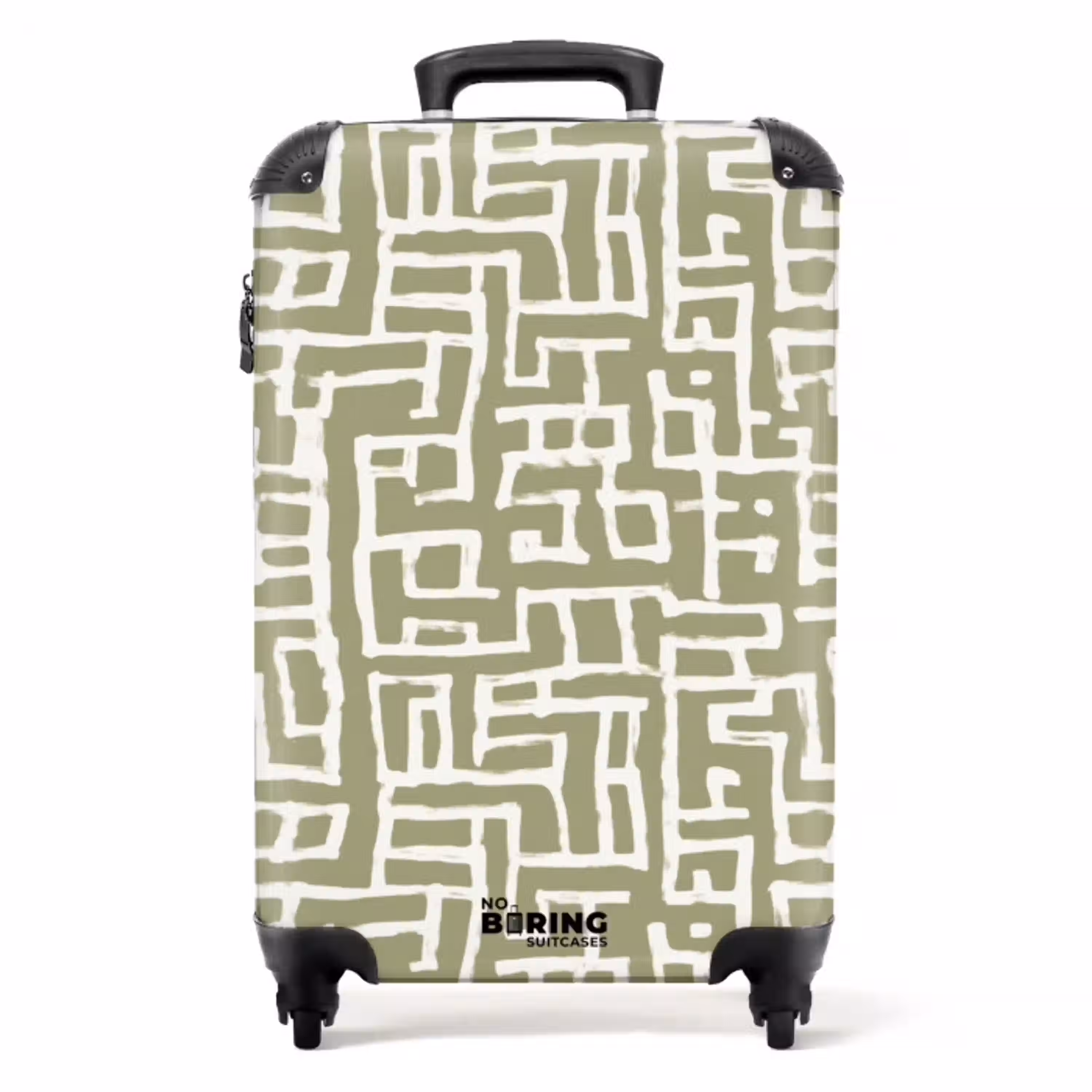 Grafisch - Patroon - Groen NBS - Handbagage koffer - Volwassenen Unisex middel -productfoto_recht