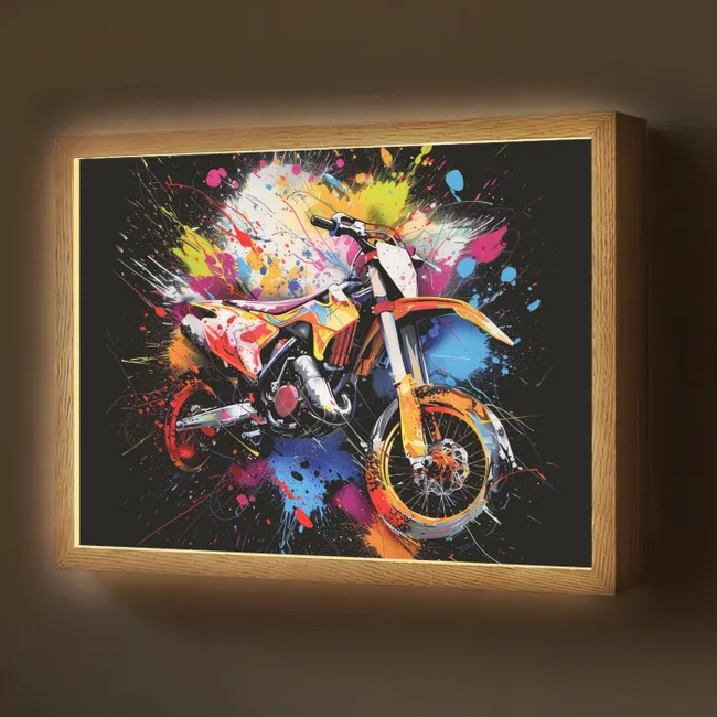 Lightbox - Wandleuchte - Graffiti - Sport - Motorrad - Motocross