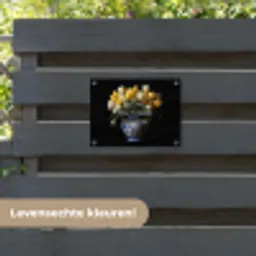Quotes - Bloem - Tulp - Geel tuinposter los doek klein -sfeer3