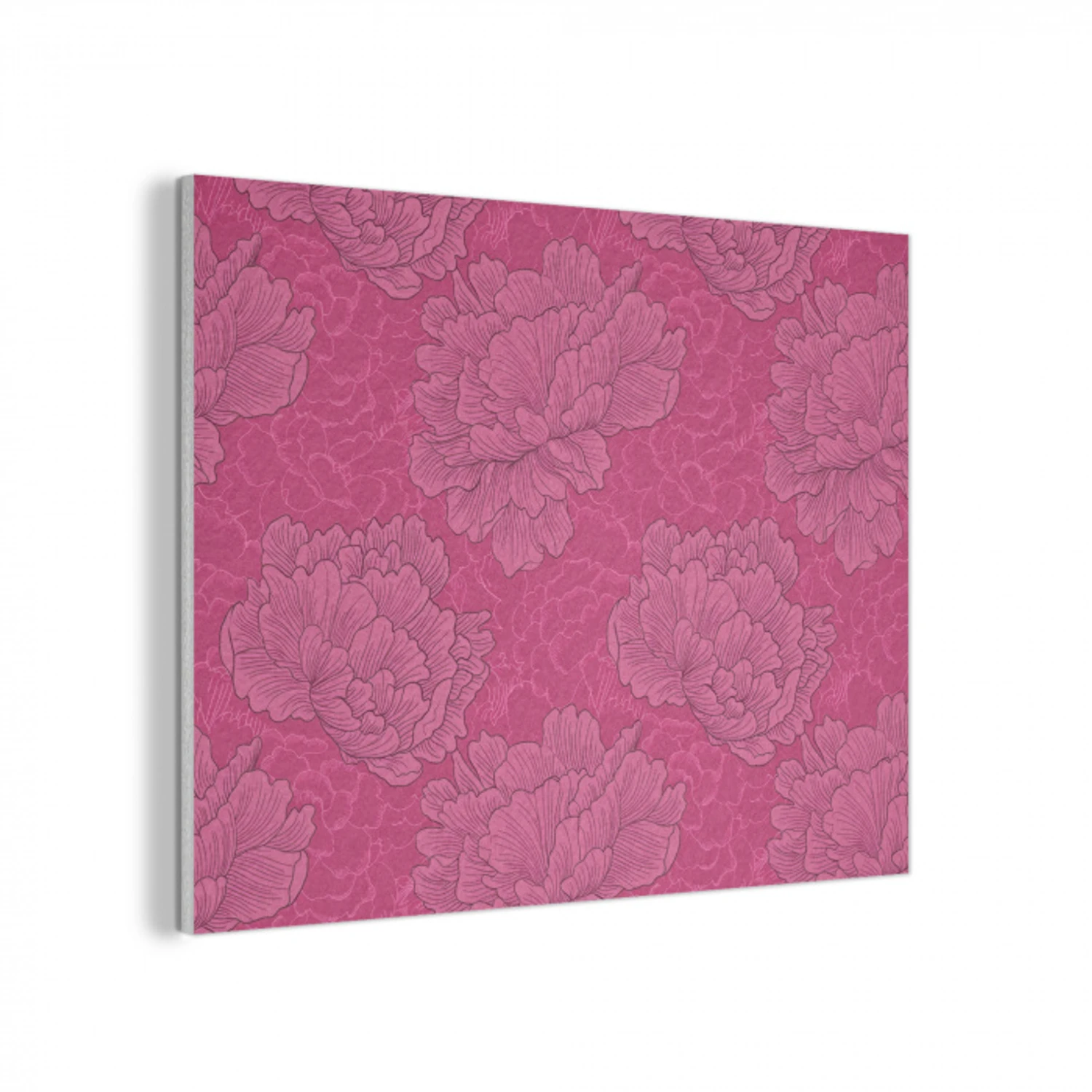 Pioenrozen - Energiek - Roze PET vilt klein 837 -3d