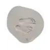 Voeten - Afdrukken - Zand Wandcirkel Organisch Aluminium middel -3d