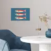 Vissen - Rood - Blauw poster papier klein -sfeer3