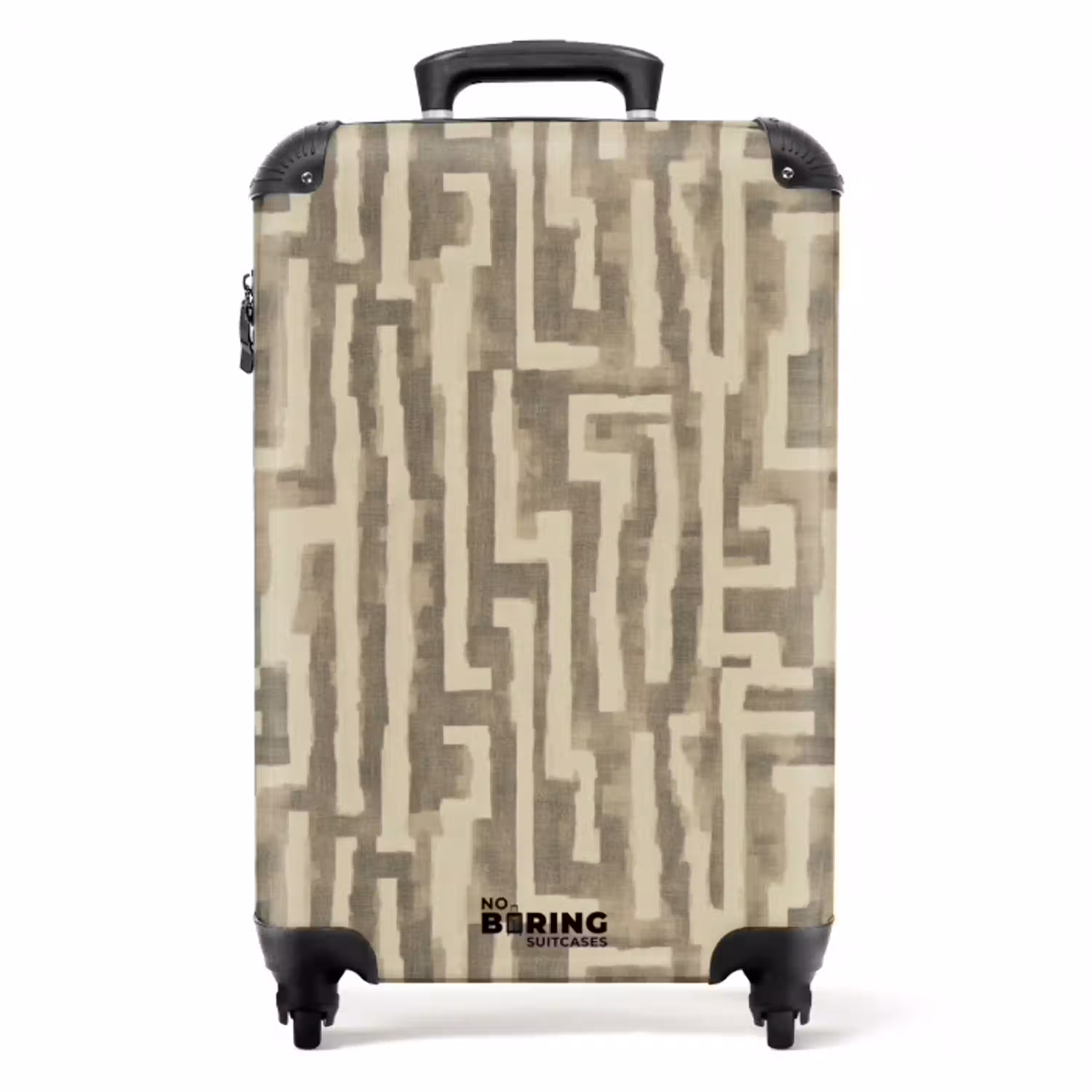 Abstract - Geometrisch - Groen NBS - Handbagage koffer - Kinderen Unisex middel -productfoto_recht
