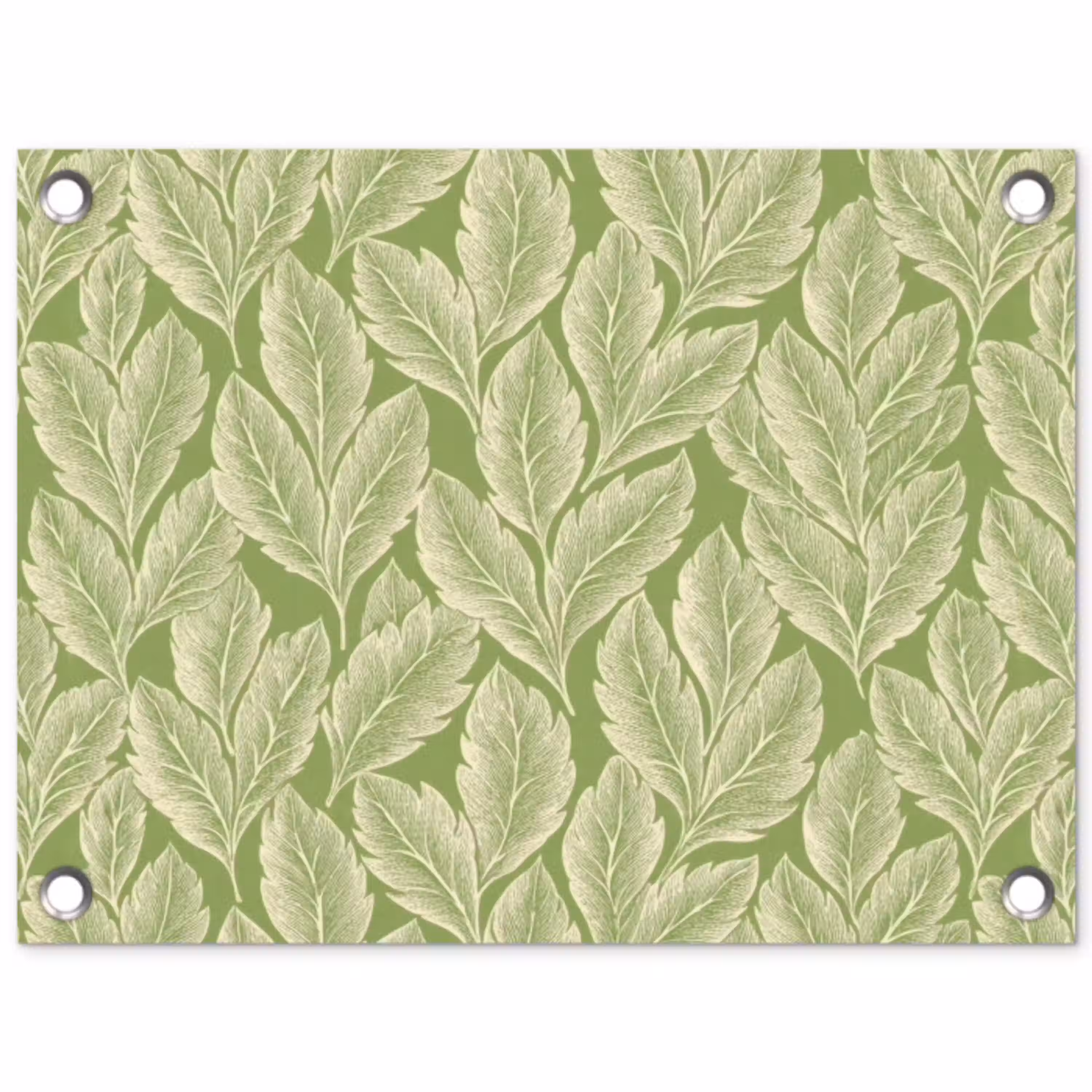 Groen - Botanisch - Bladeren - Vintage - Patroon tuinposter los doek klein 239 -3d
