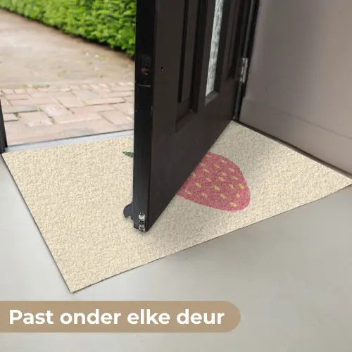 Aardbei - Minimalistisch - Rood - Fruit Deurmat klein -USP_NL