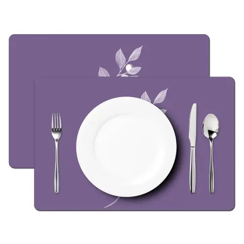 Tak - Sierlijk - Bladeren - Minimalistisch Placemat vinyl groot -zzsfeer2_Kitchenyeah-website