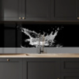 Water - Splash - Water - Zwart keuken achterwand 2 middel -sfeer1