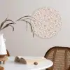 Indienne - Bloemen - Paars Wandcirkel plexiglas klein 852 -sfeer4