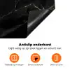 Marmer - Zwart - Goud - Chic - Marmerlook - Design Inductie beschermer vinyl 3mm klein -zzzzzzz-td-onderkant