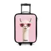 Lama - Wit - Zonnebril - Wimpers Kinderkoffer - Zwart klein -3d