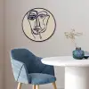 Minimalistisch - Lijnillustratie - Beige - Donkerblauw Fotolijst rond zonder passe partout klein -sfeer2