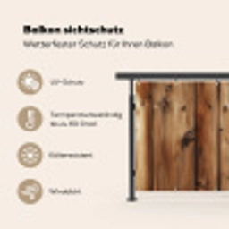Hout - Planken - Bruin Balkonbeschermer Duitsland klein -specs